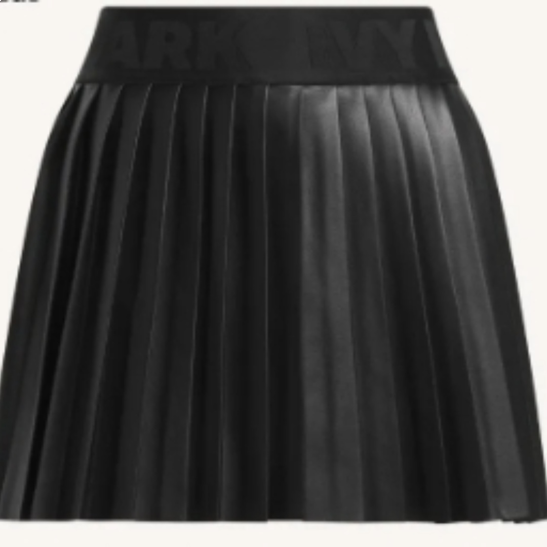 (WMNS) adidas originals x IVY PARK Leather Pleated Mini Skirt 'Black' IN8667 - 2