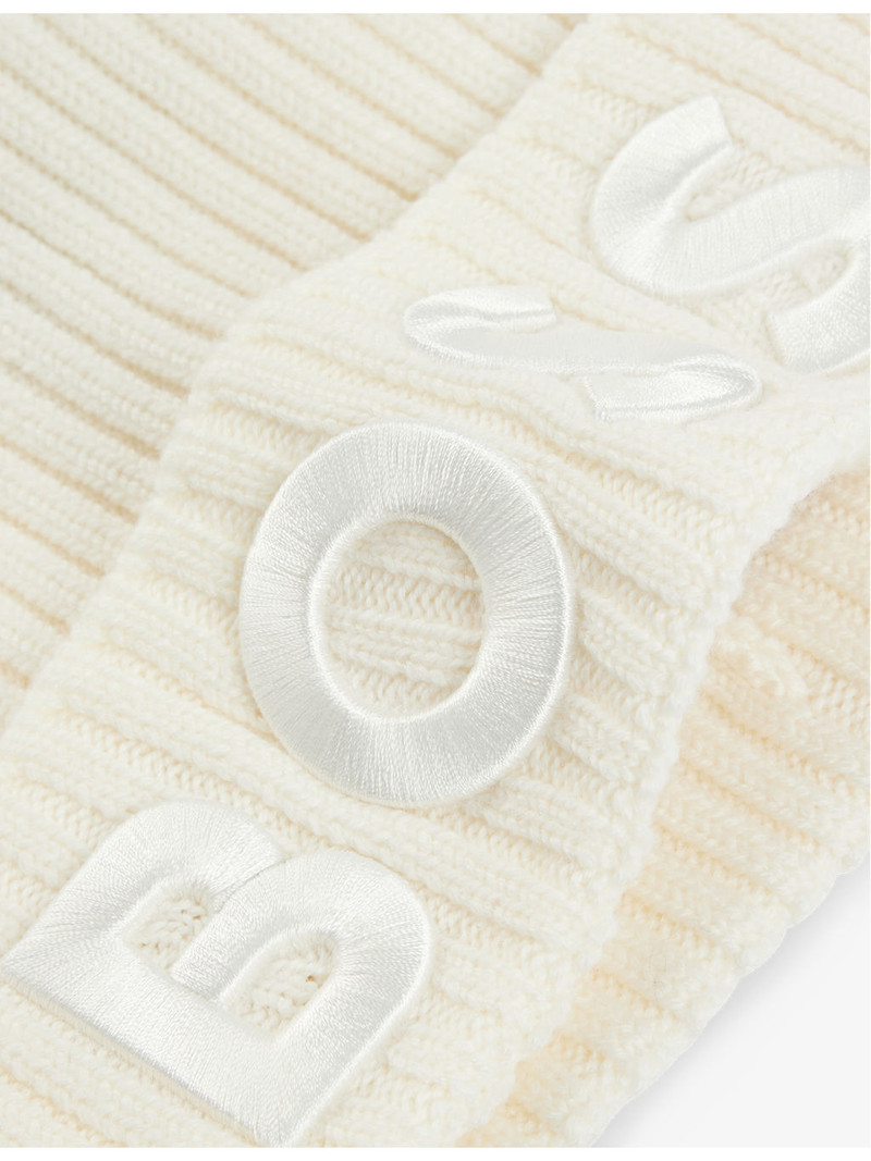 BOSS Logo-embroidered turn-up wool and cashmere-blend beanie outlook