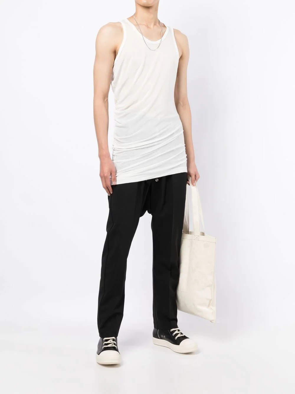 asymmetric-hem vest top - 2