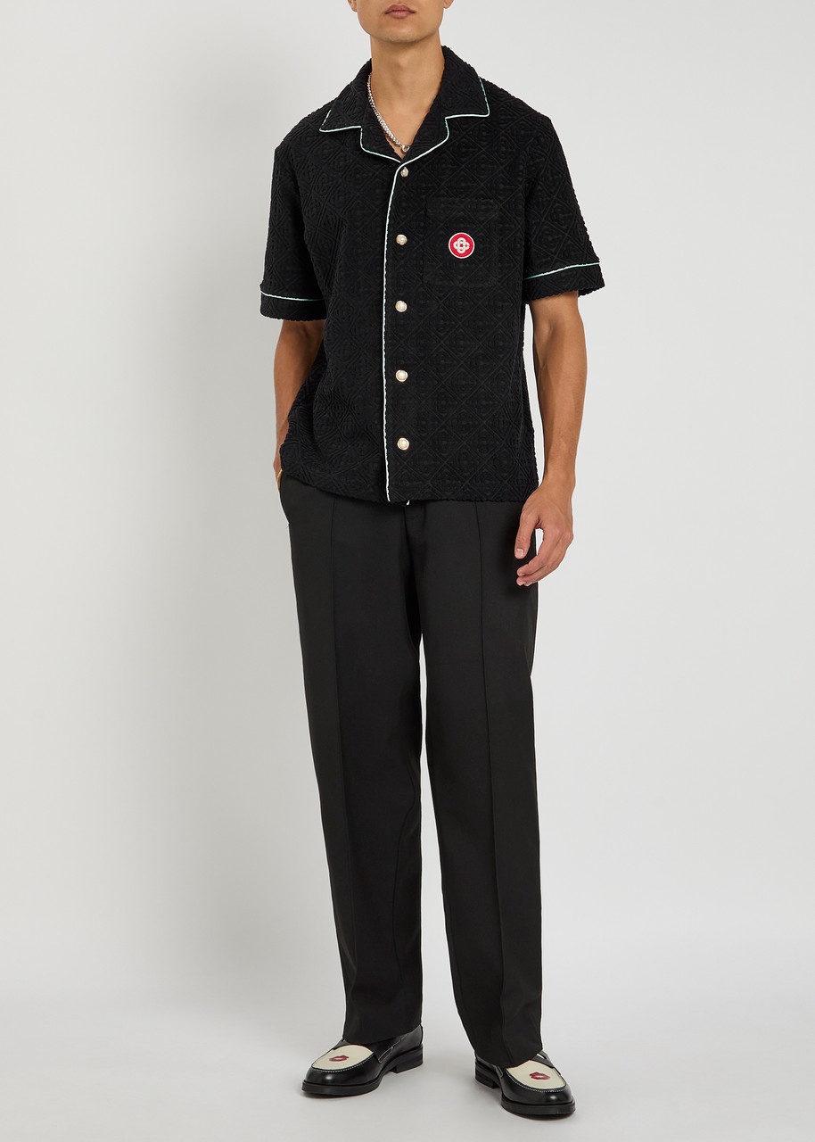 Casablanca Monogram-jacquard Towelling Cotton-blend Shirt - 4