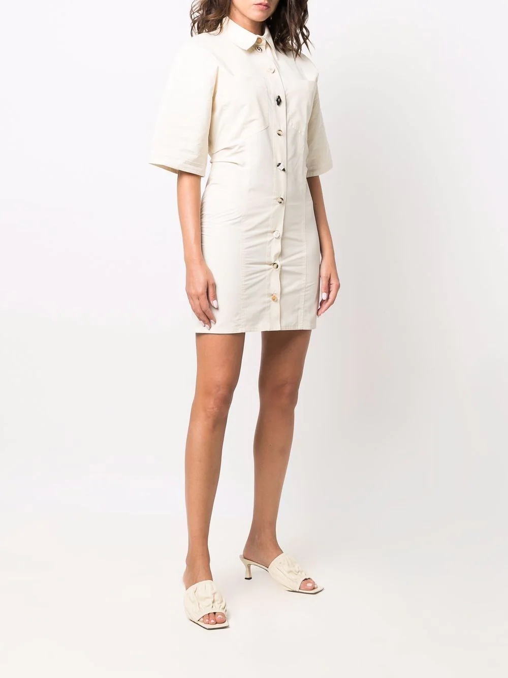 short-sleeve shirt dress - 3