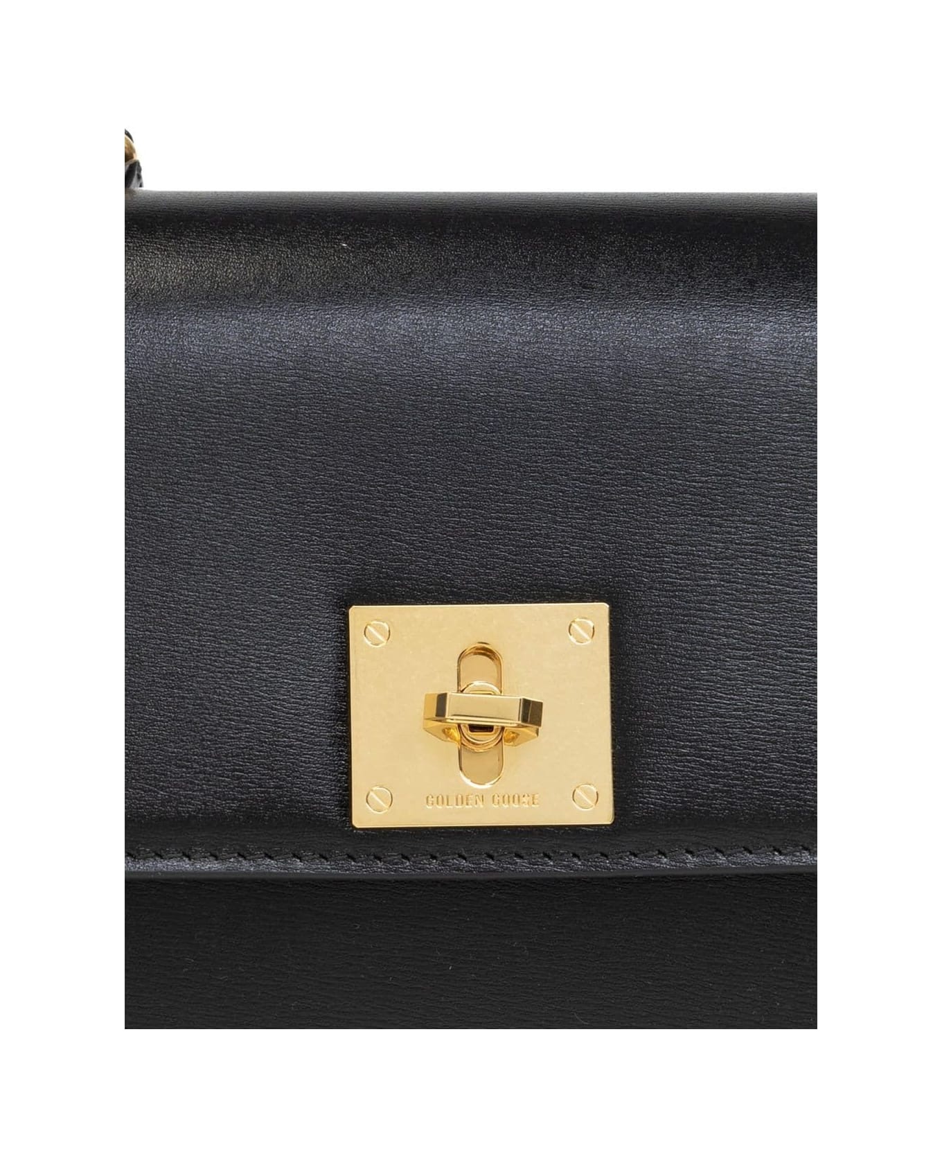'gioia' Black Leather Crossbody Bag - 5