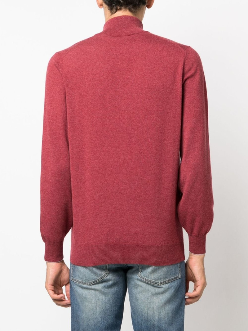 half-zip cashmere jumper 4