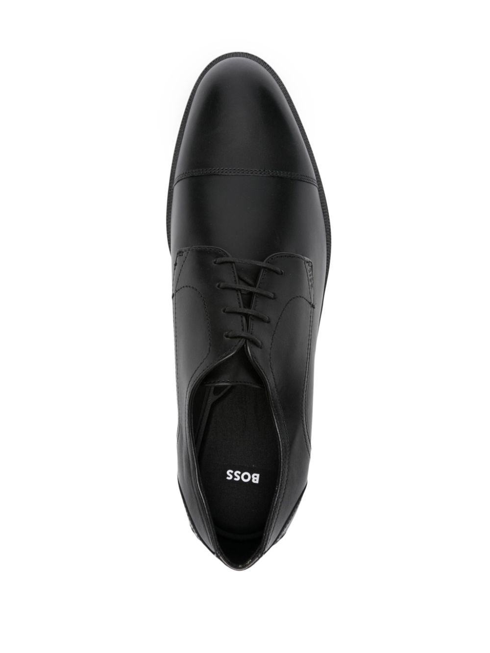 logo-debossed derby shoes - 4