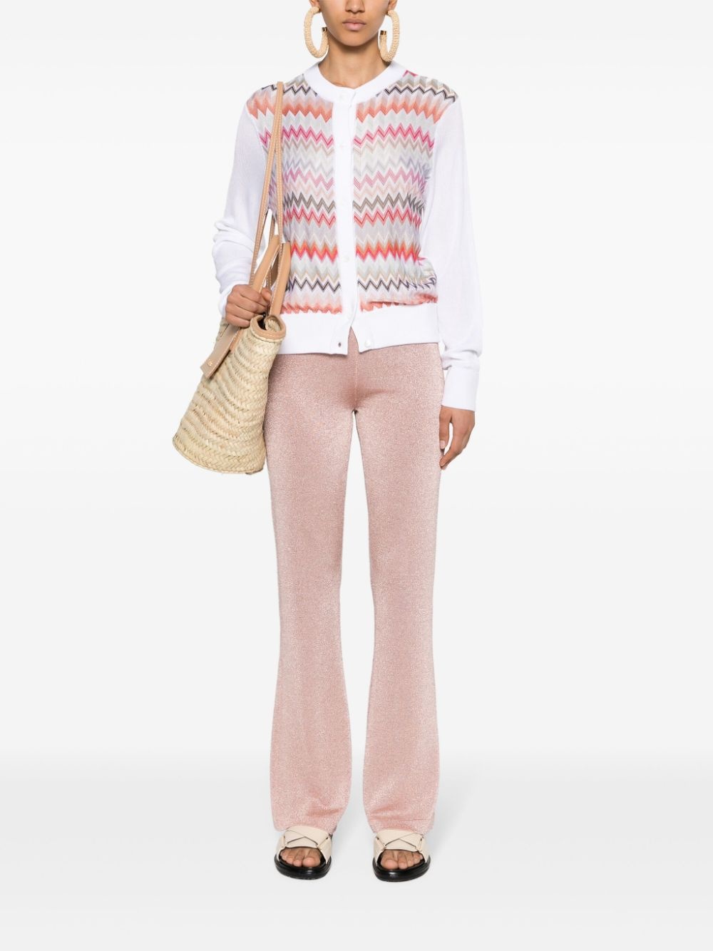 straight-leg Lurex trousers - 2