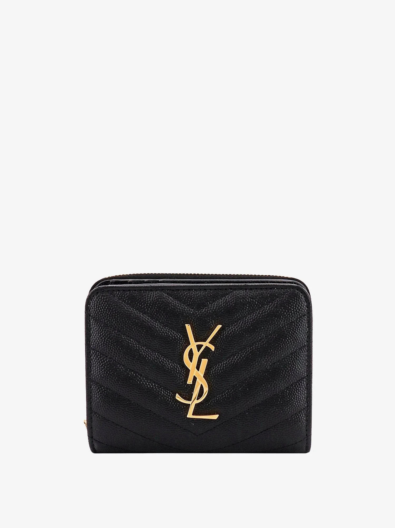 Saint Laurent Quilted Leather Wallet Black - 1