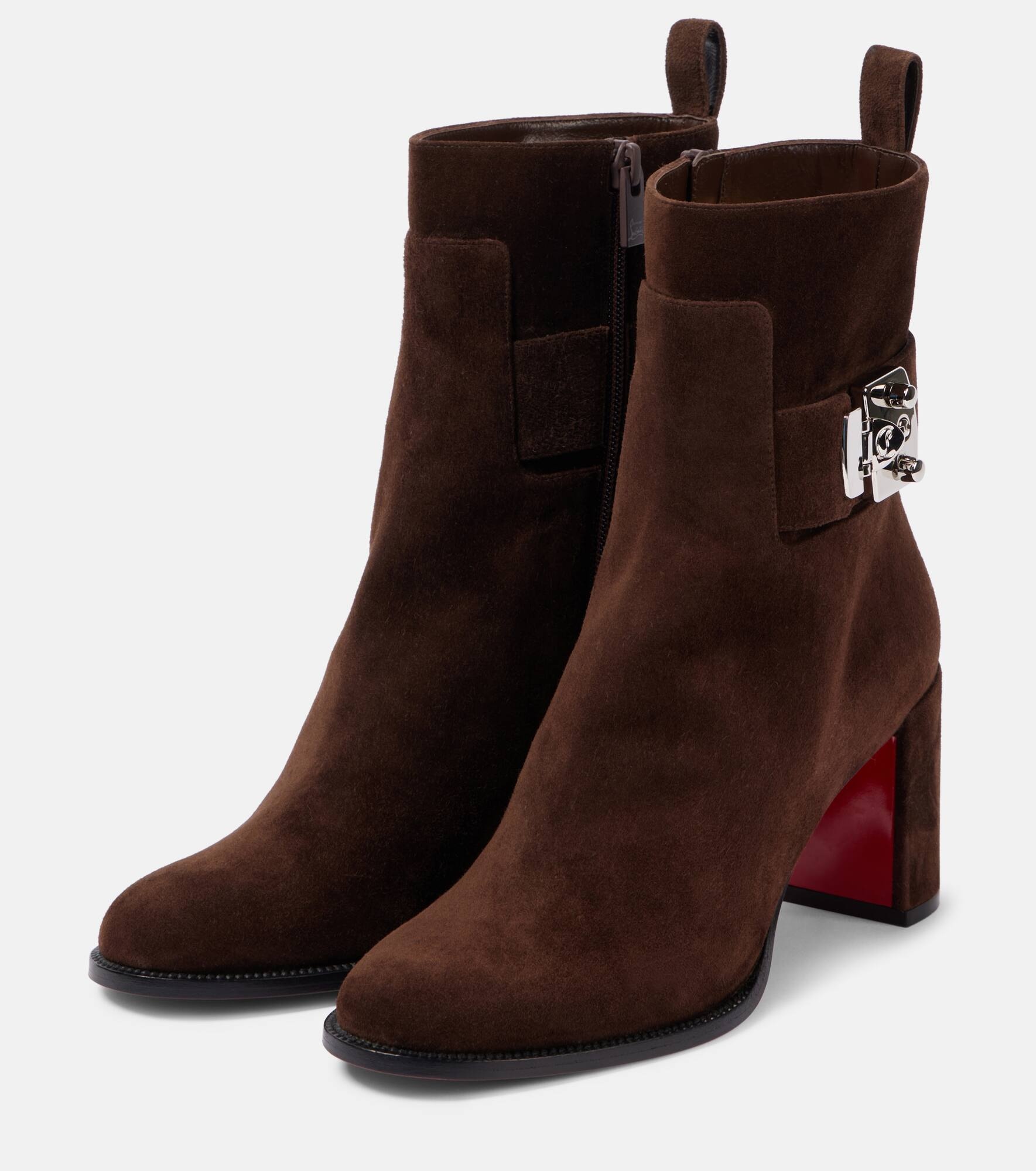 Booty Lock 70 suede ankle boots - 4