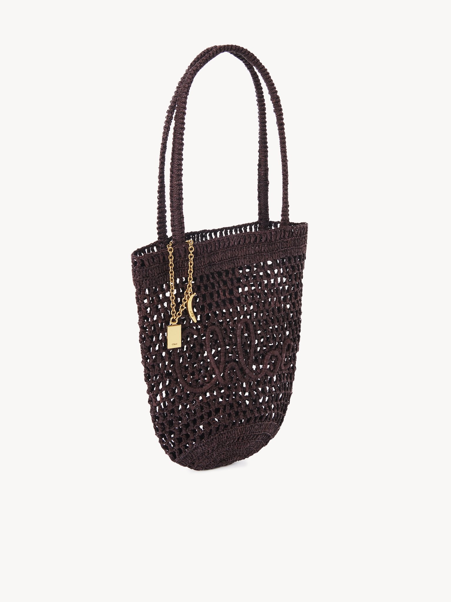 SMALL SUMMER BANANA TOTE BAG IN RAFFIA - 3