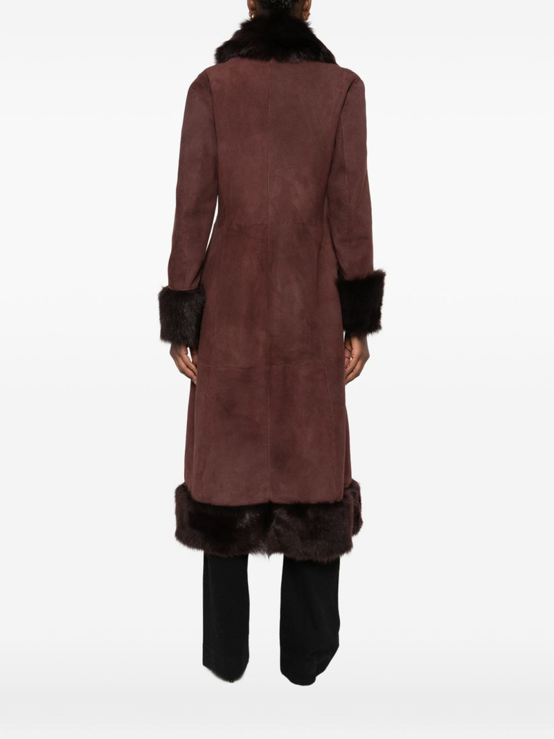 Kaya single-breasted fur coat 4