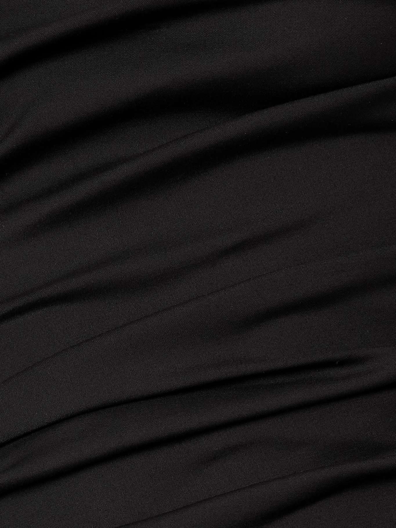 Intoxicate strapless ruched crepe gown Black - 4
