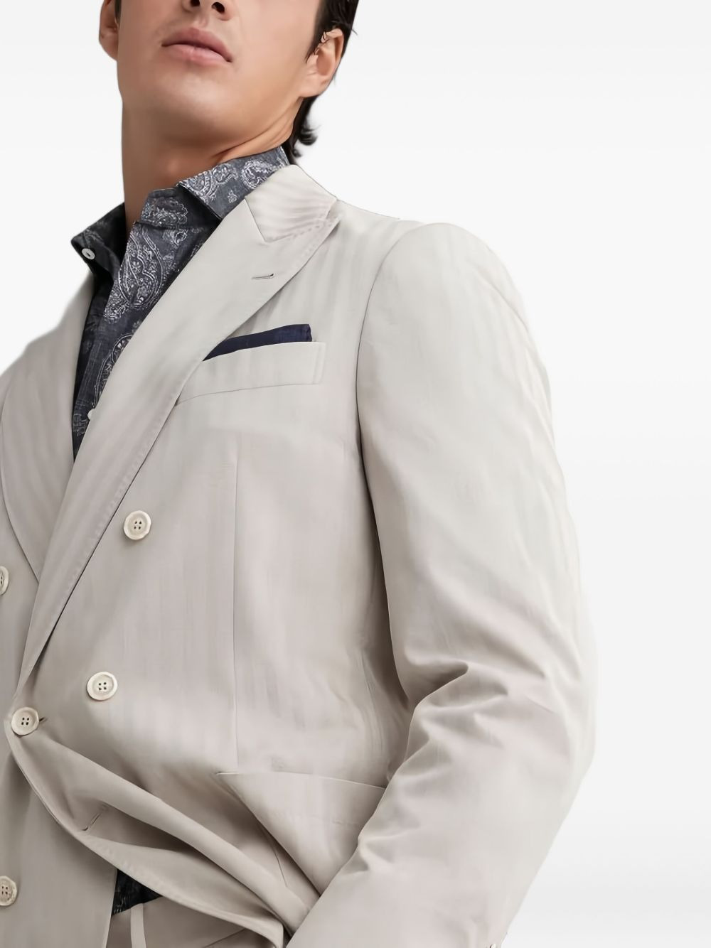 double-breasted pinstripe suit - 4