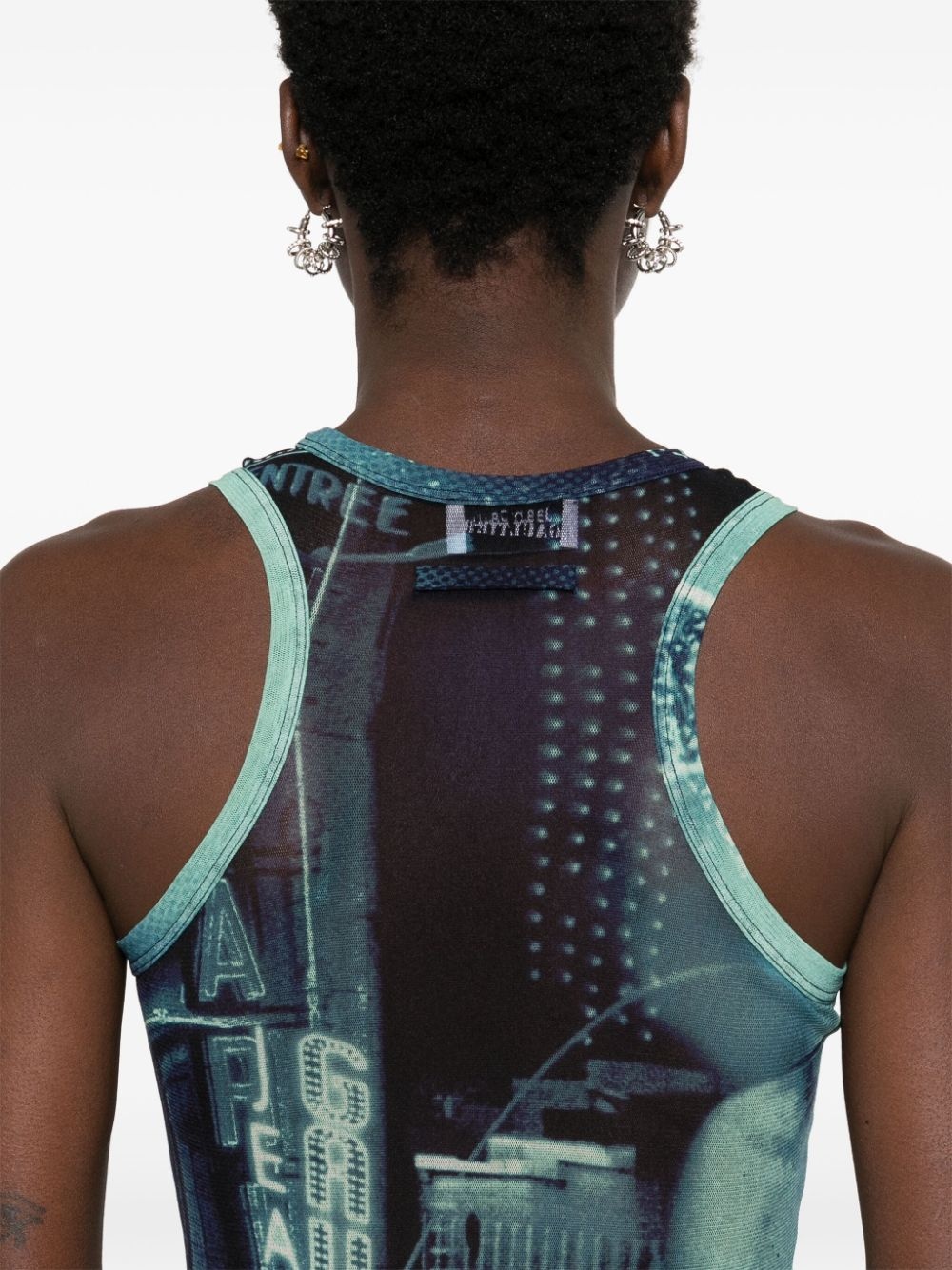 Pigalle-print mesh bodysuit - 5