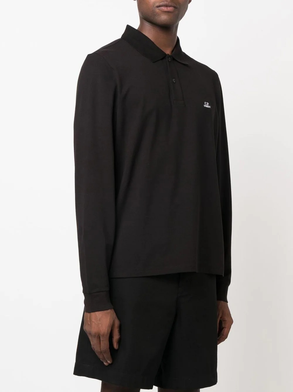 logo-patch long-sleeve polo shirt - 3