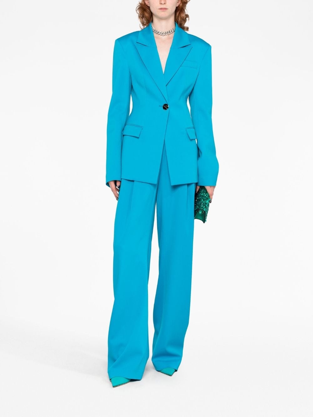 single-breasted virgin-wool blazer - 2