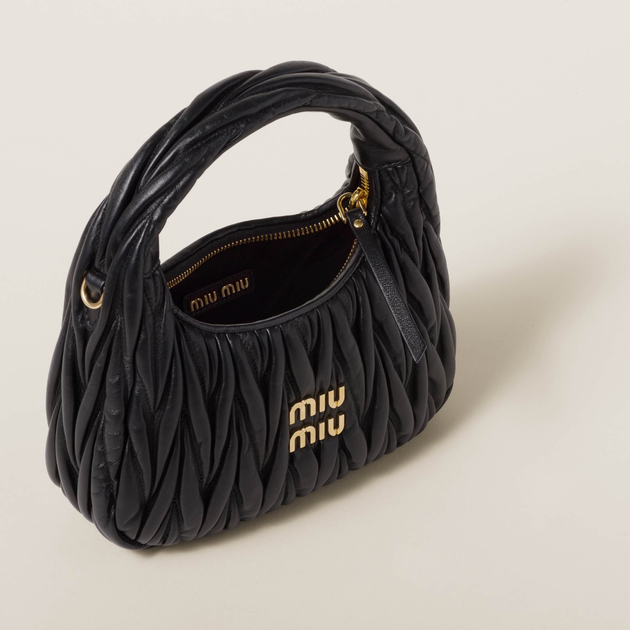 Wander matelassé nappa leather mini hobo bag - 4