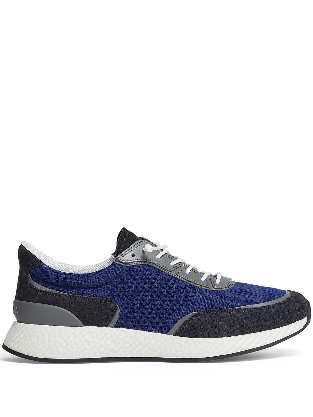 panelled low-top sneakers - 1