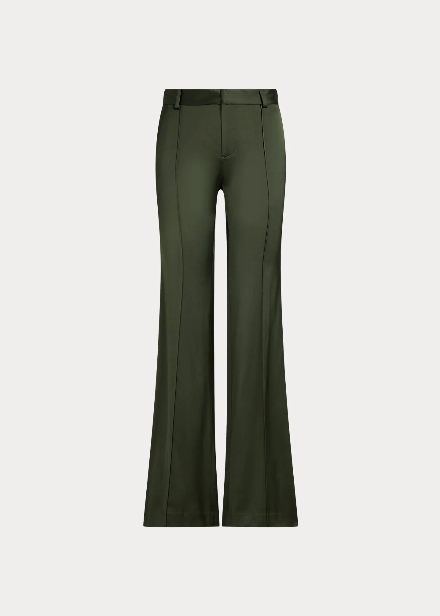 Low-Rise Satin Kick-Flare Pant - 1