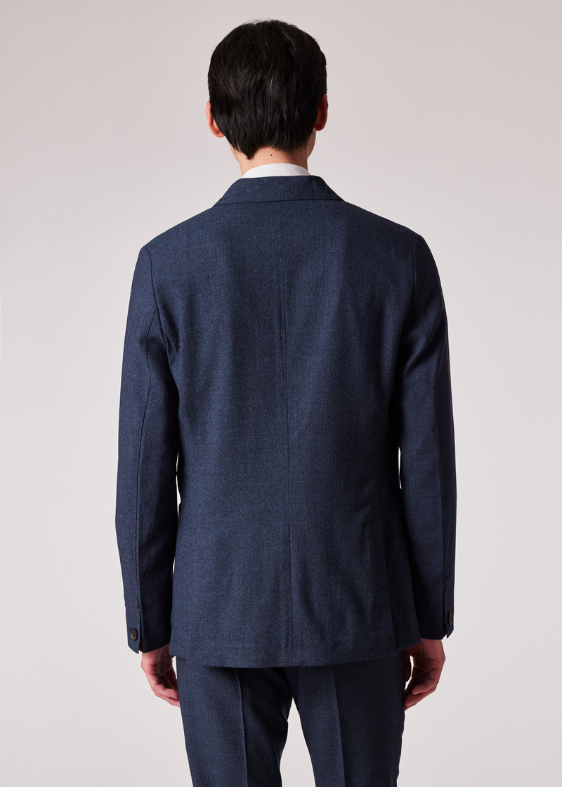 Two-Ply Hopsack Three-Button Blazer 8