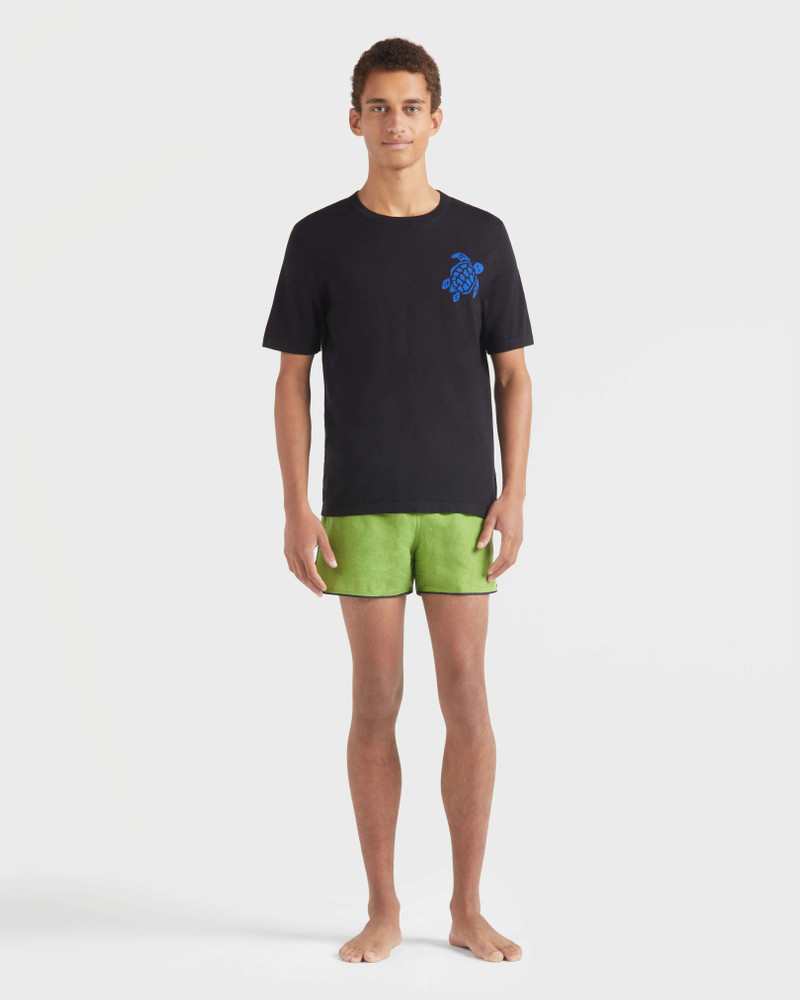 Vilebrequin Men Cotton T-shirt Jacquard Turtle outlook