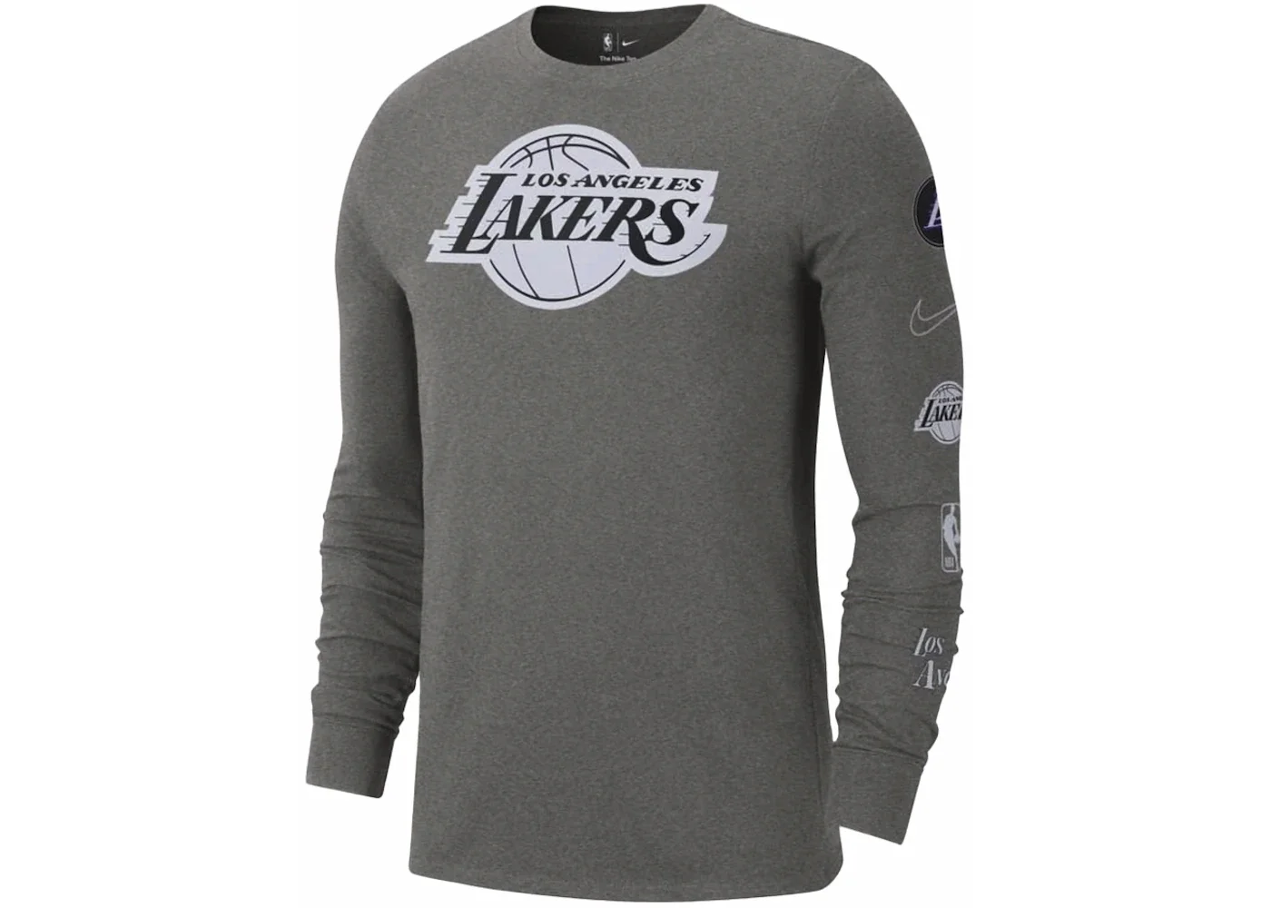 Nike NBA Los Angeles Lakers City Edition L/S T-shirt Grey - 1