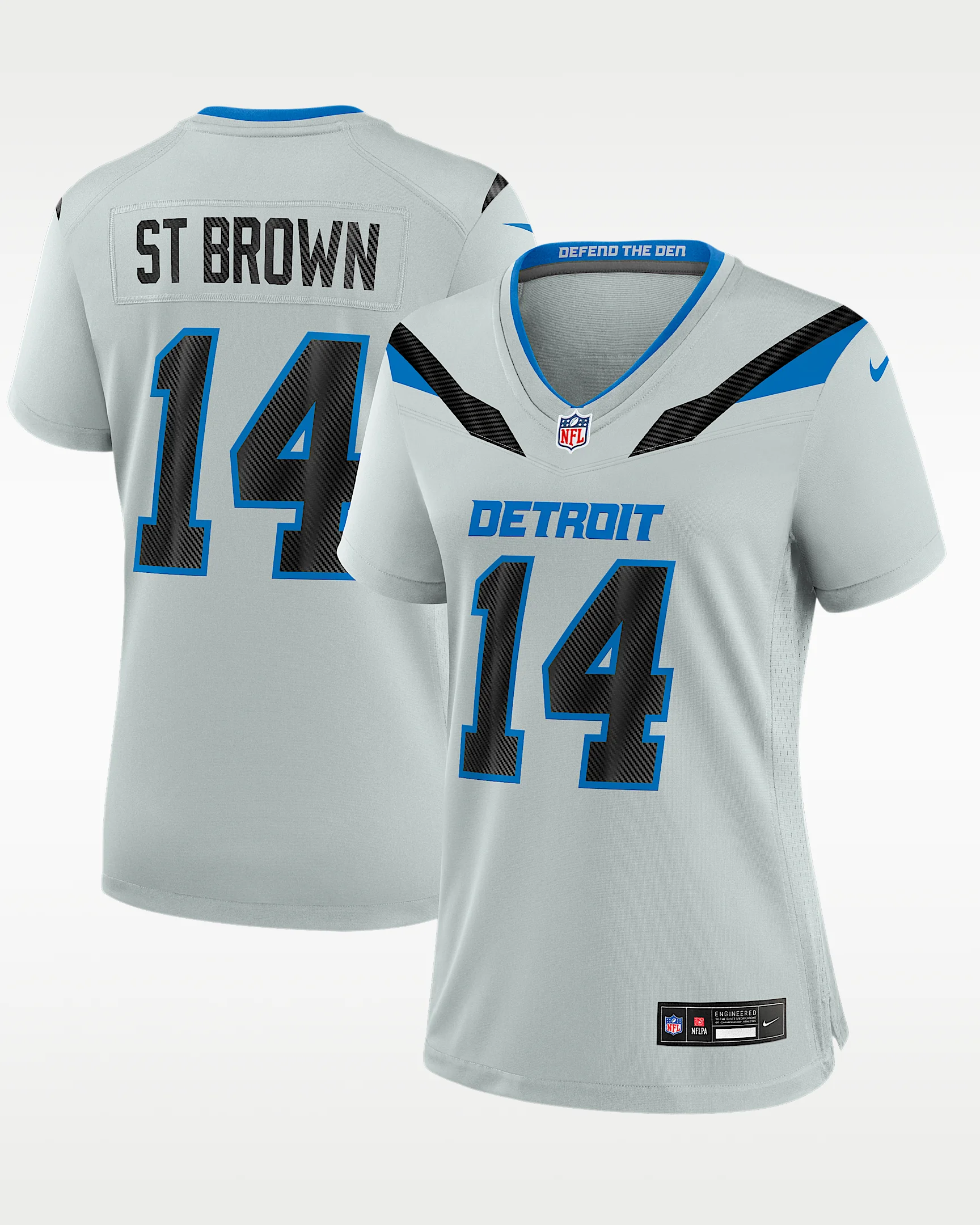 Amon-Ra St. Brown Detroit Lions Rivalries Collection Women's Nike NFL Game Jersey - 1
