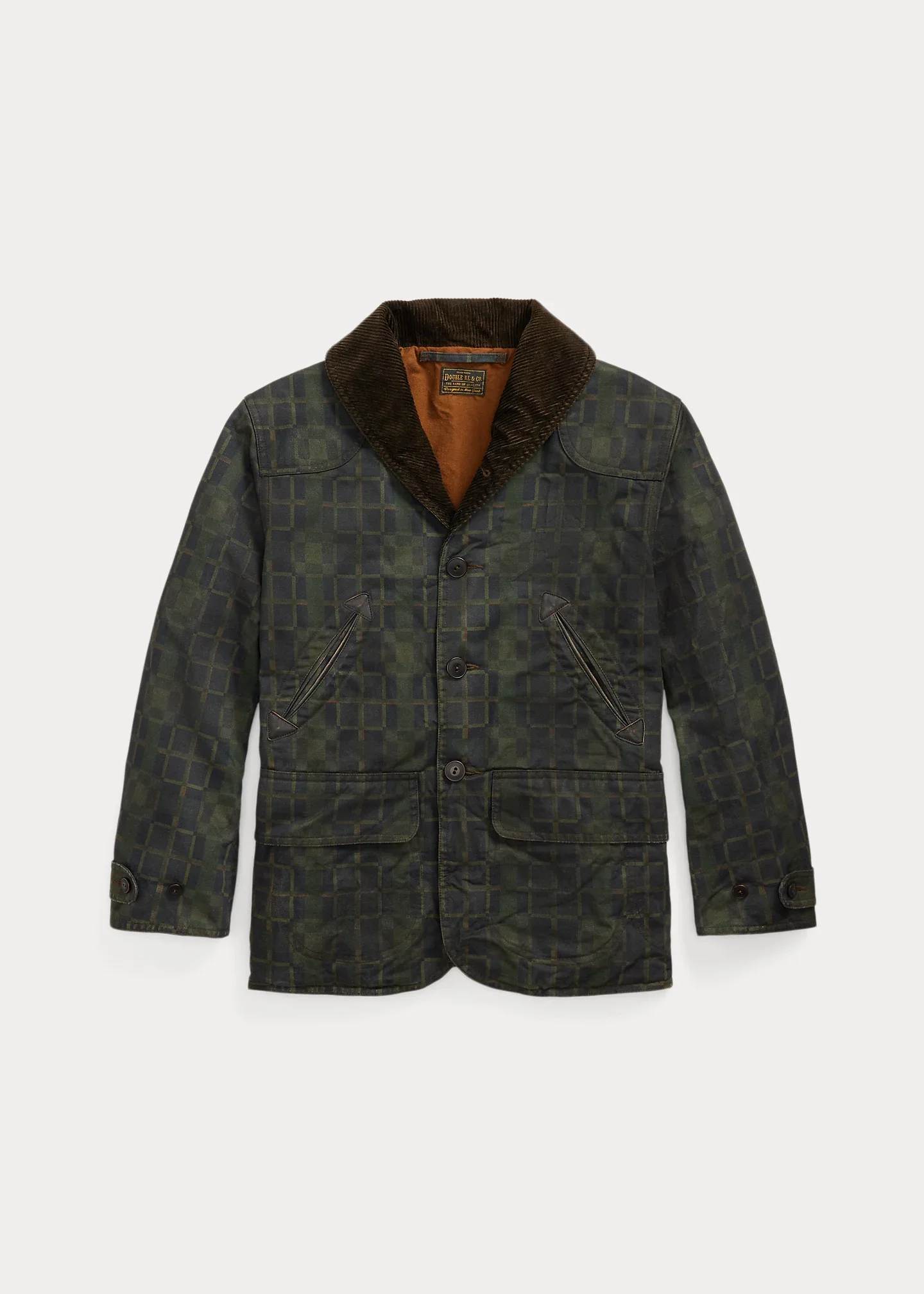 Check-Print Oilcloth Jacket - 1