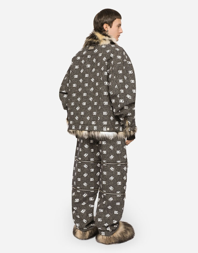 Jacquard pants with denim-effect DG logo 3