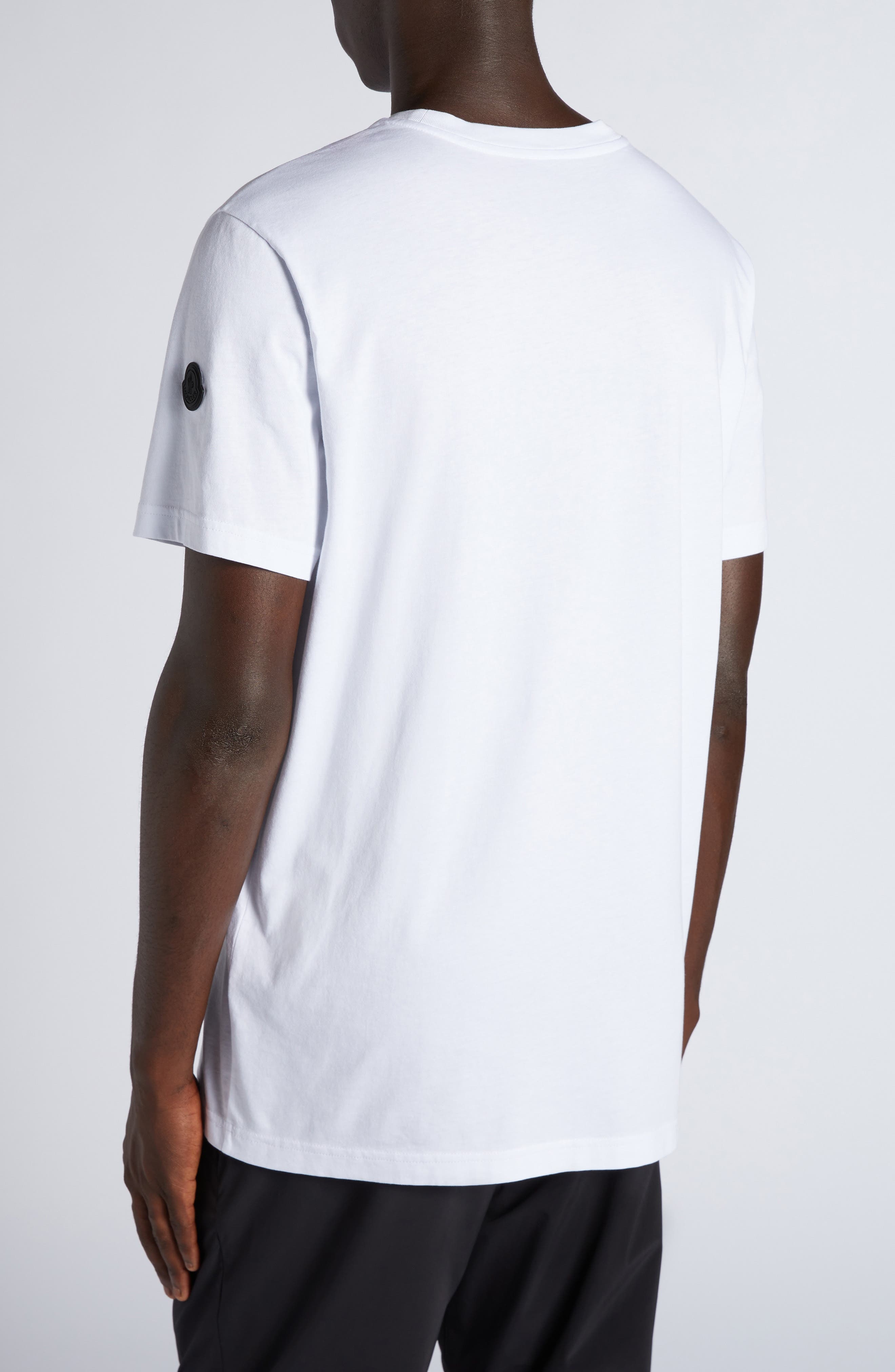 Moncler Logo Patch Cotton Graphic T-Shirt in Brilliant White at Nordstrom - 2