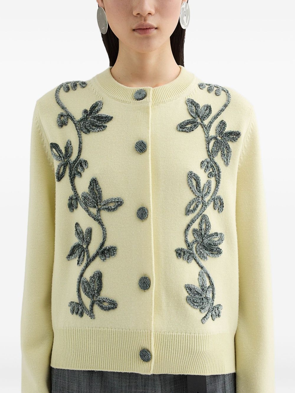 embroidered cardigan - 3