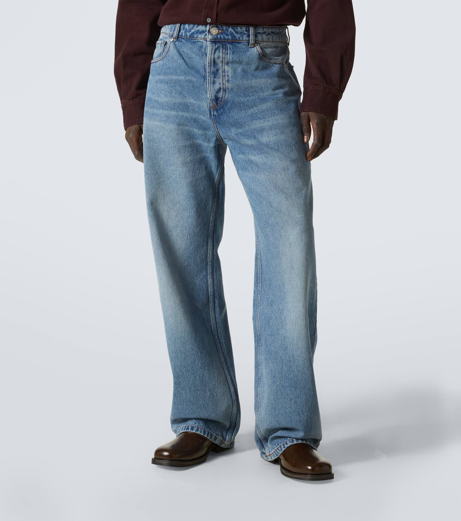 Mid-rise wide-leg jeans - 3