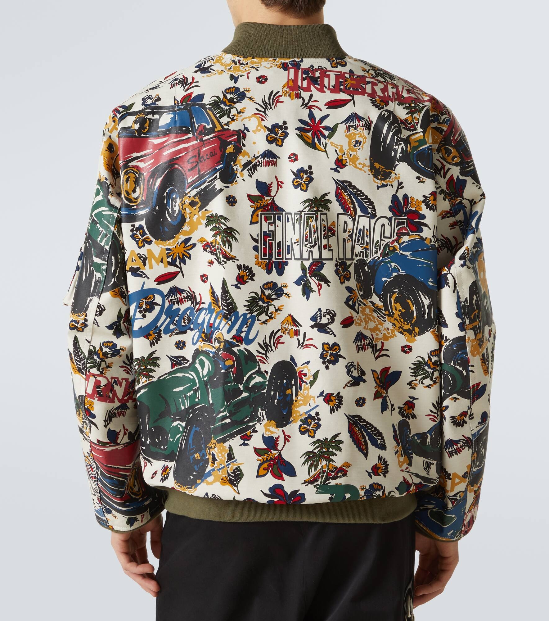 Printed cotton bomber jacket - 4