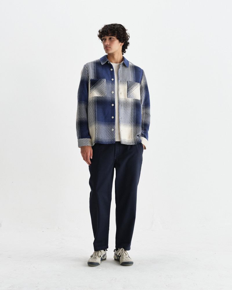Whiting - Blue And Ecru Shadow Check Overshirt 4