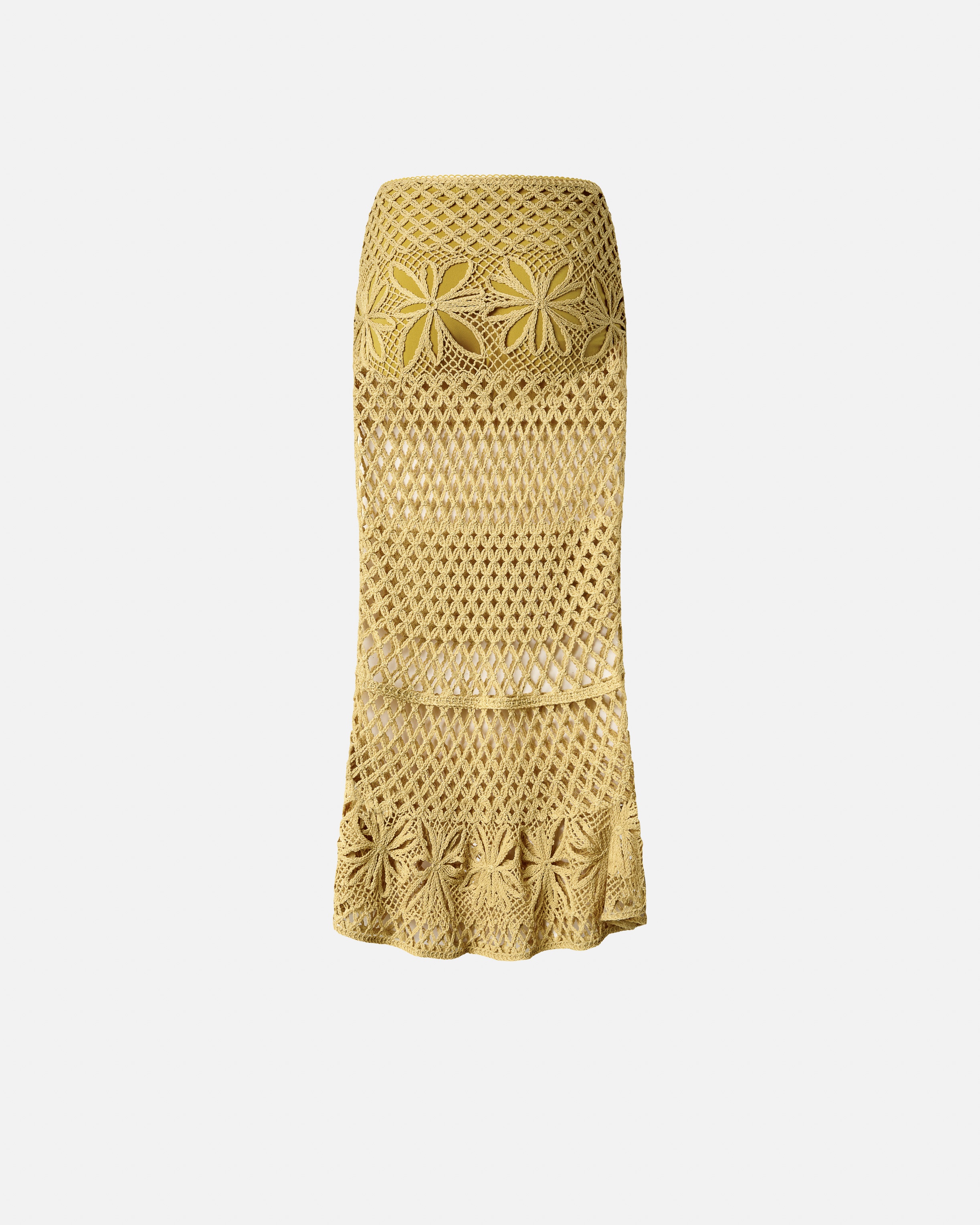 FANCY CROCHET-EFFECT LONG SKIRT - 6