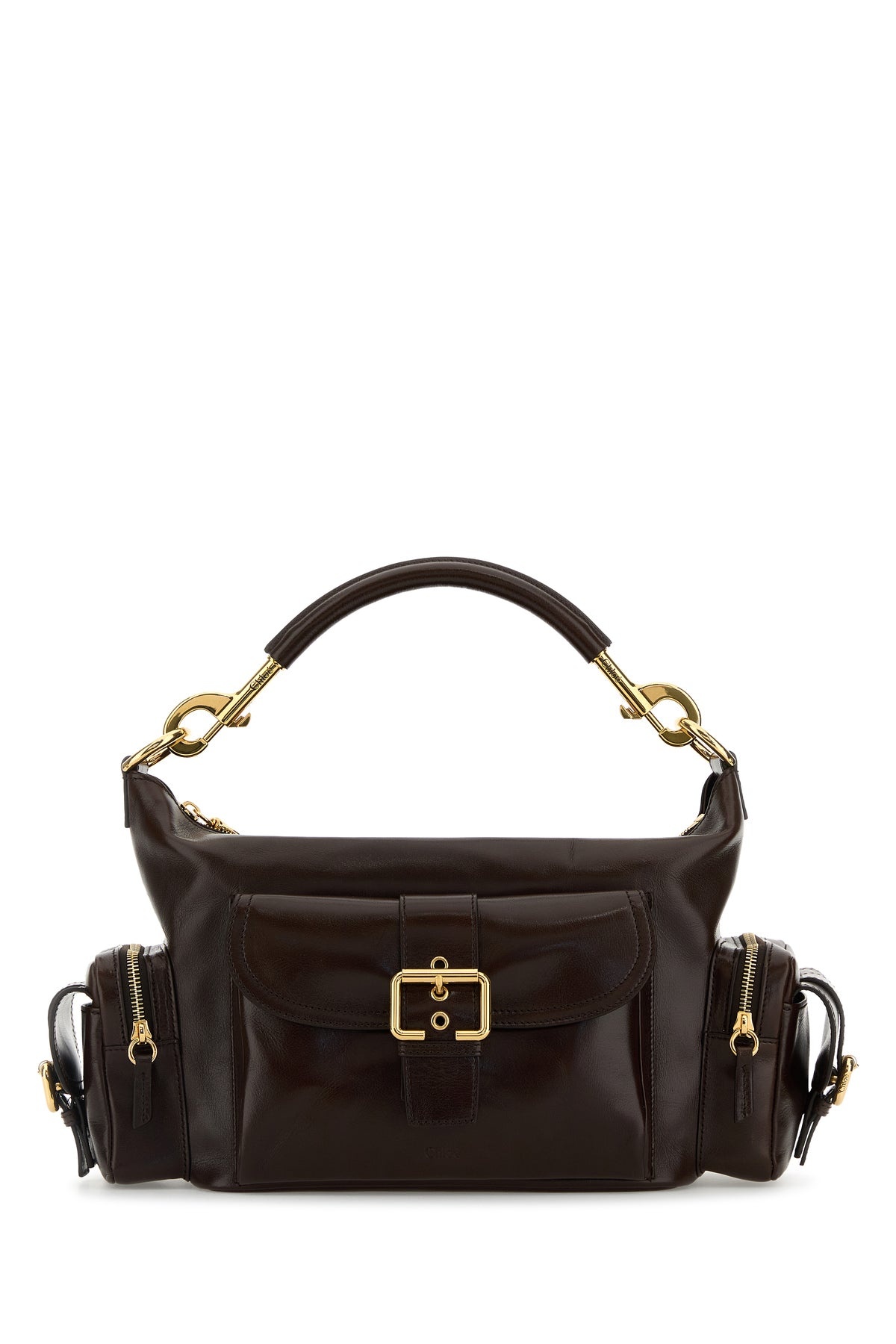 Chocolate leather Camera Bag handbag - 1