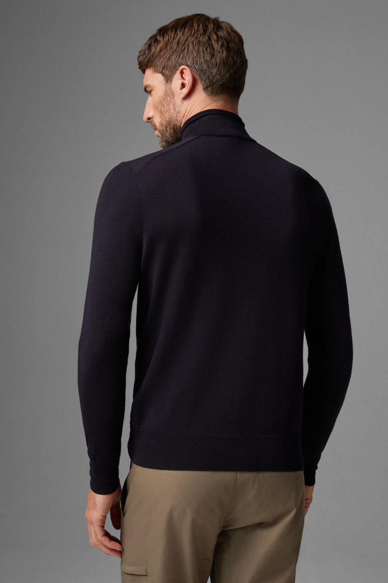 Jouri half-zippered sweater in Navy blue 3
