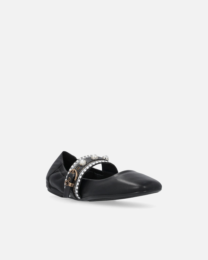 NAPPA LEATHER BALLERINAS WITH JEWEL BAND 2