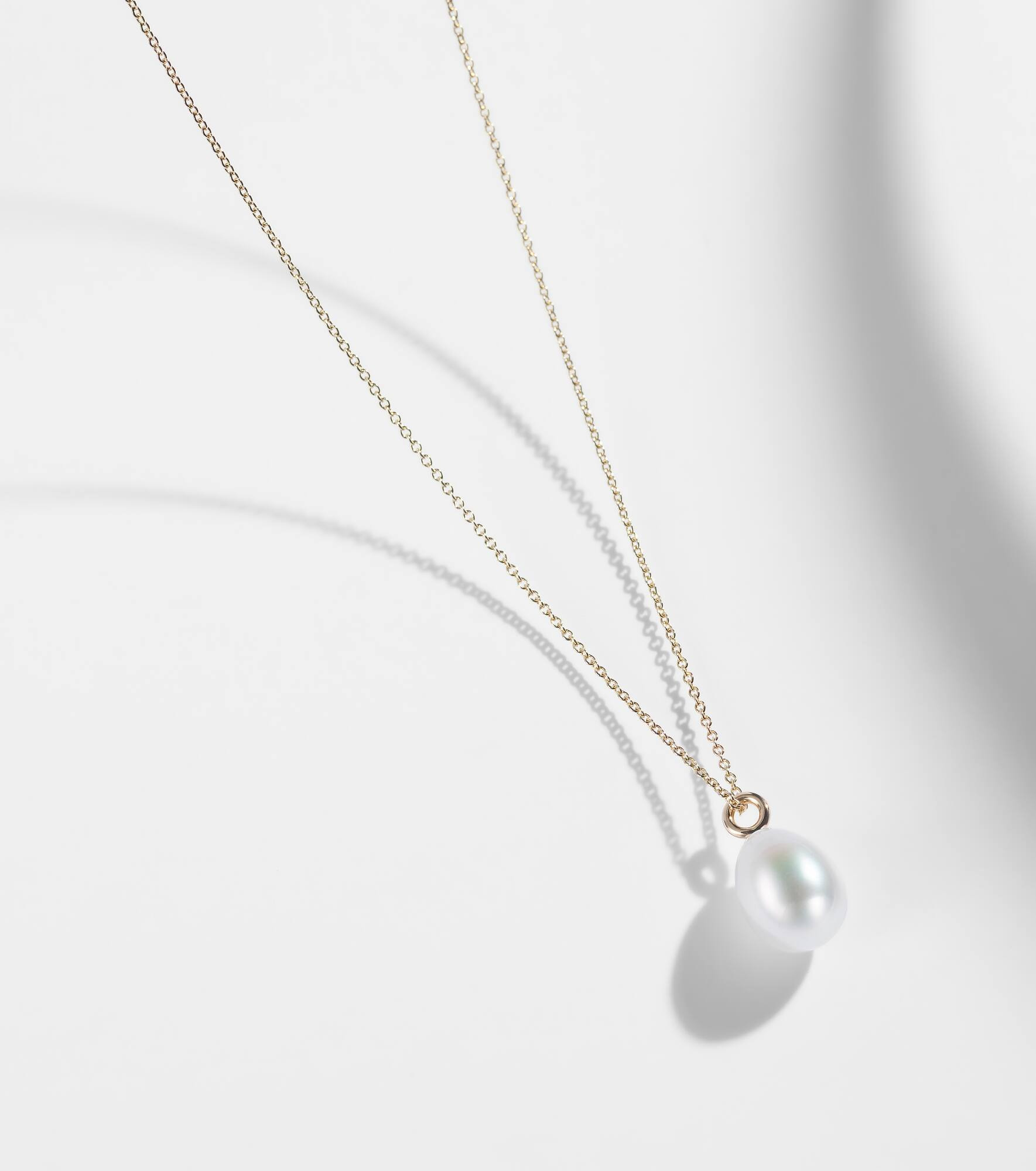 Perle Poire Simple 14kt gold necklace with freshwater pearls - 5