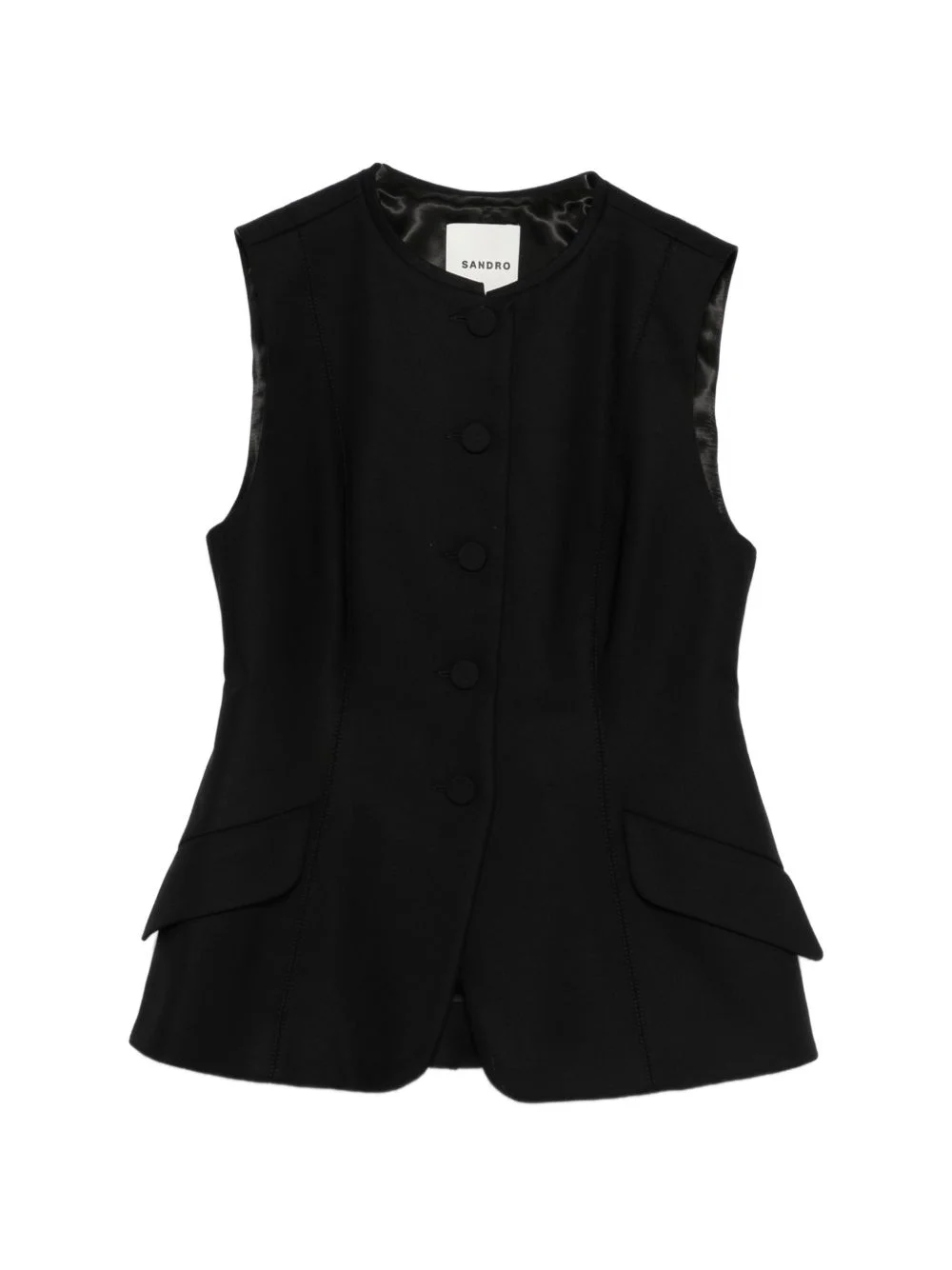 buttoned front-pocket gilet - 1
