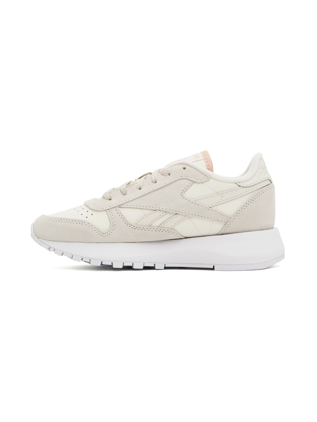 Off-White & Taupe Classic Leather Sneakers - 3