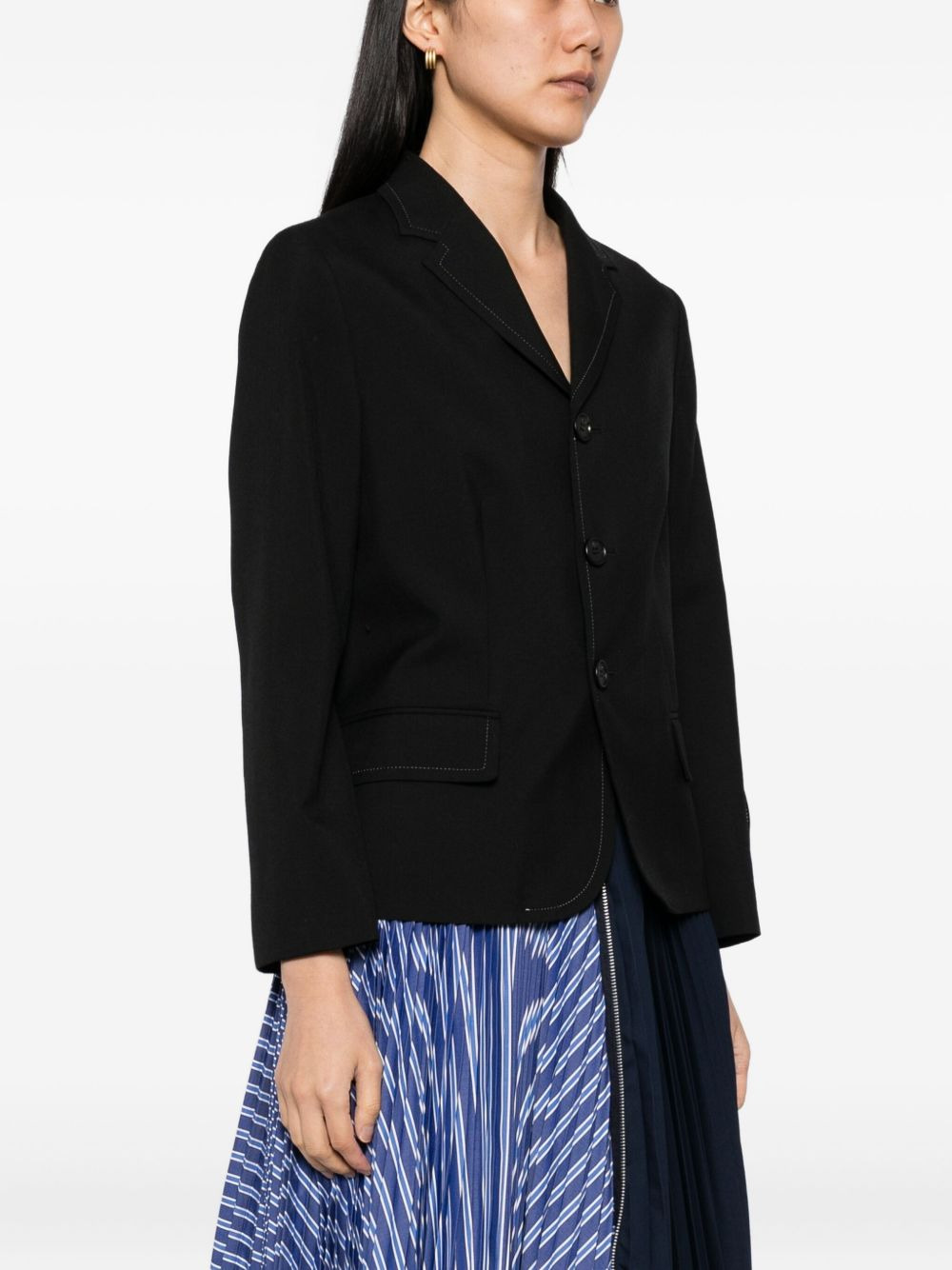 single breasted tailored blazer - 3
