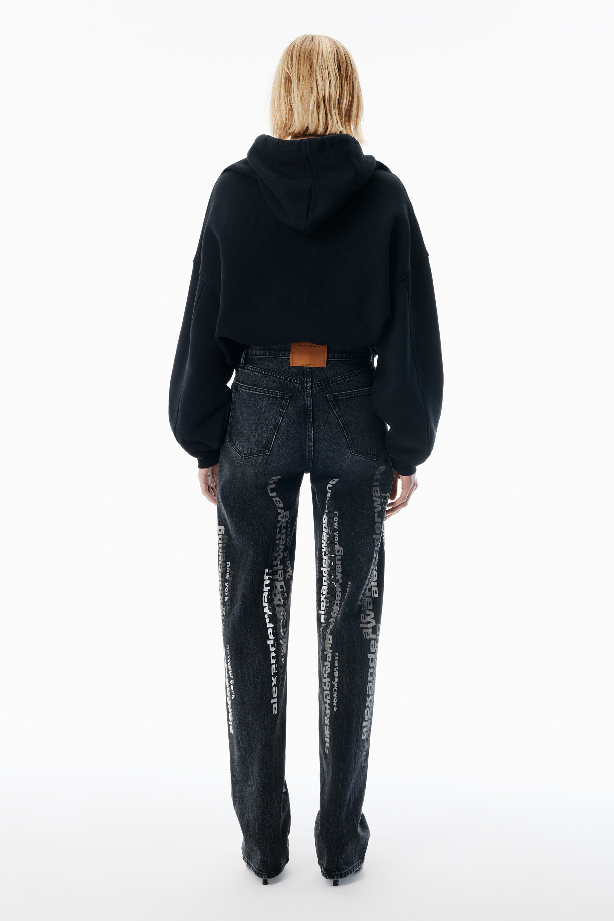 Grey EZ Jean with Vertical Logo - 4