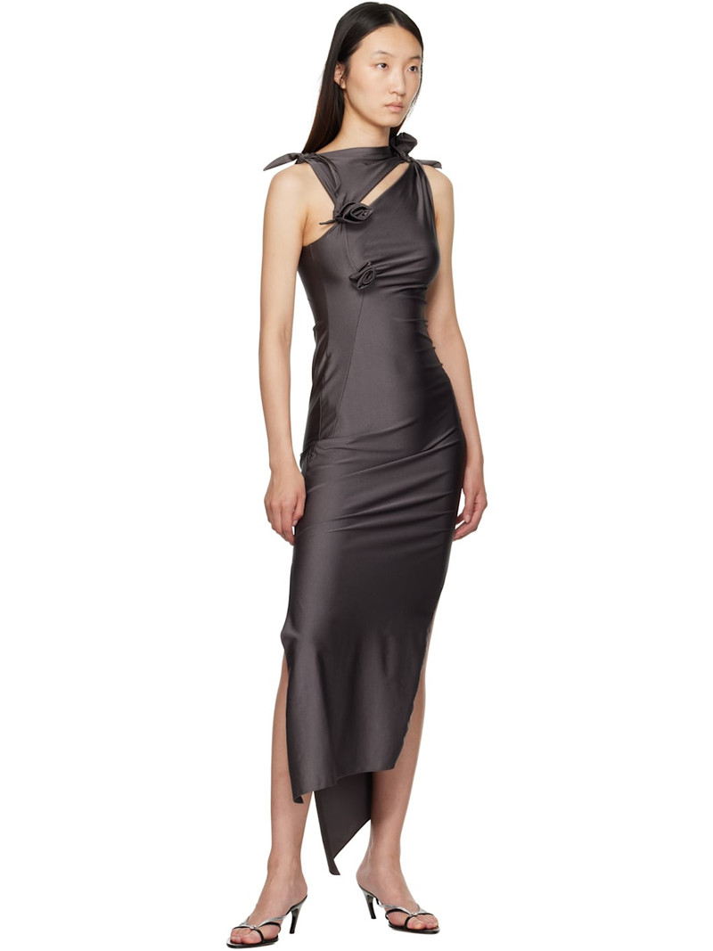 COPERNI Gray Flower Midi Dress outlook