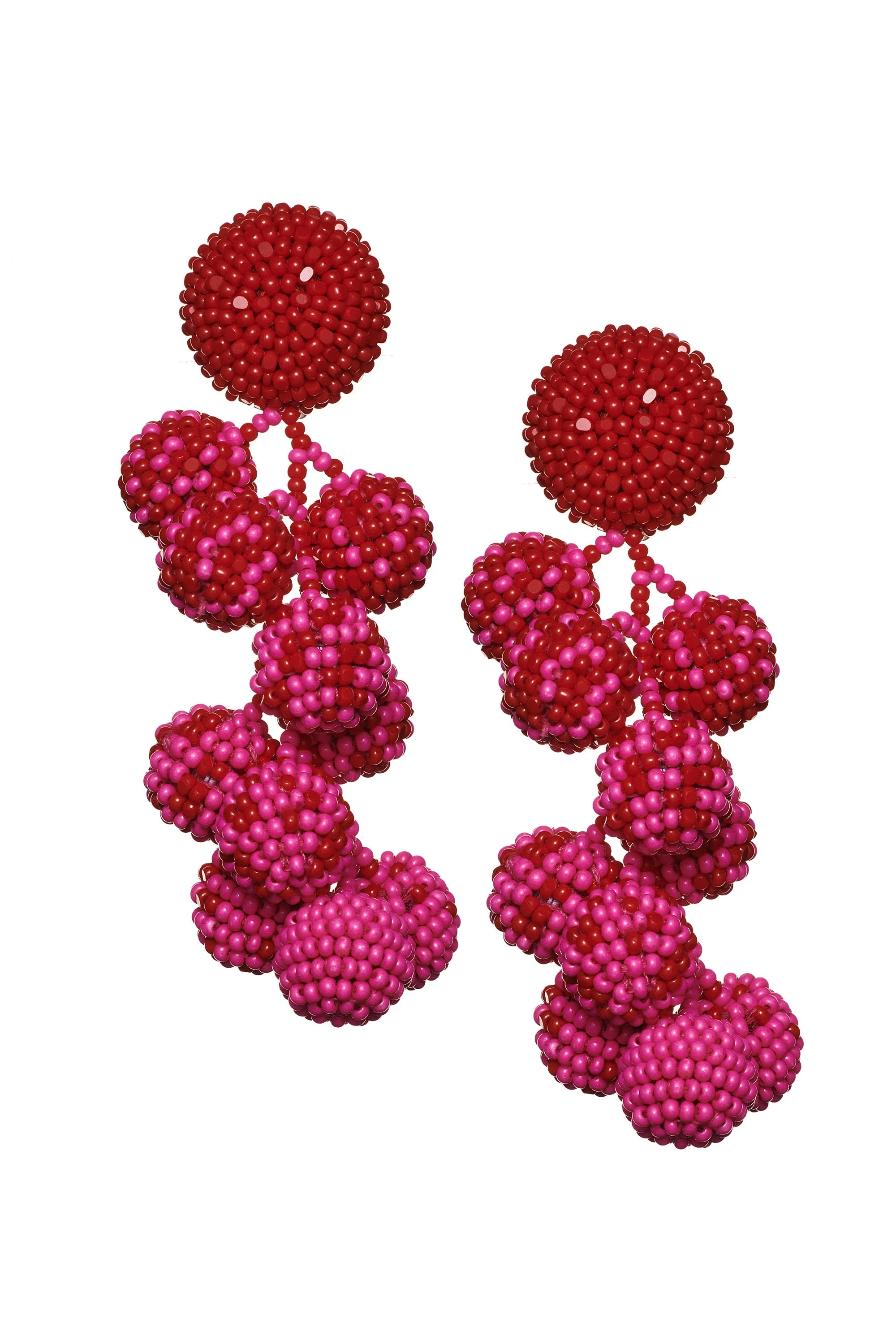 COCONUTS EARRINGS - GOJIBERRY/FUCHSIA - 1