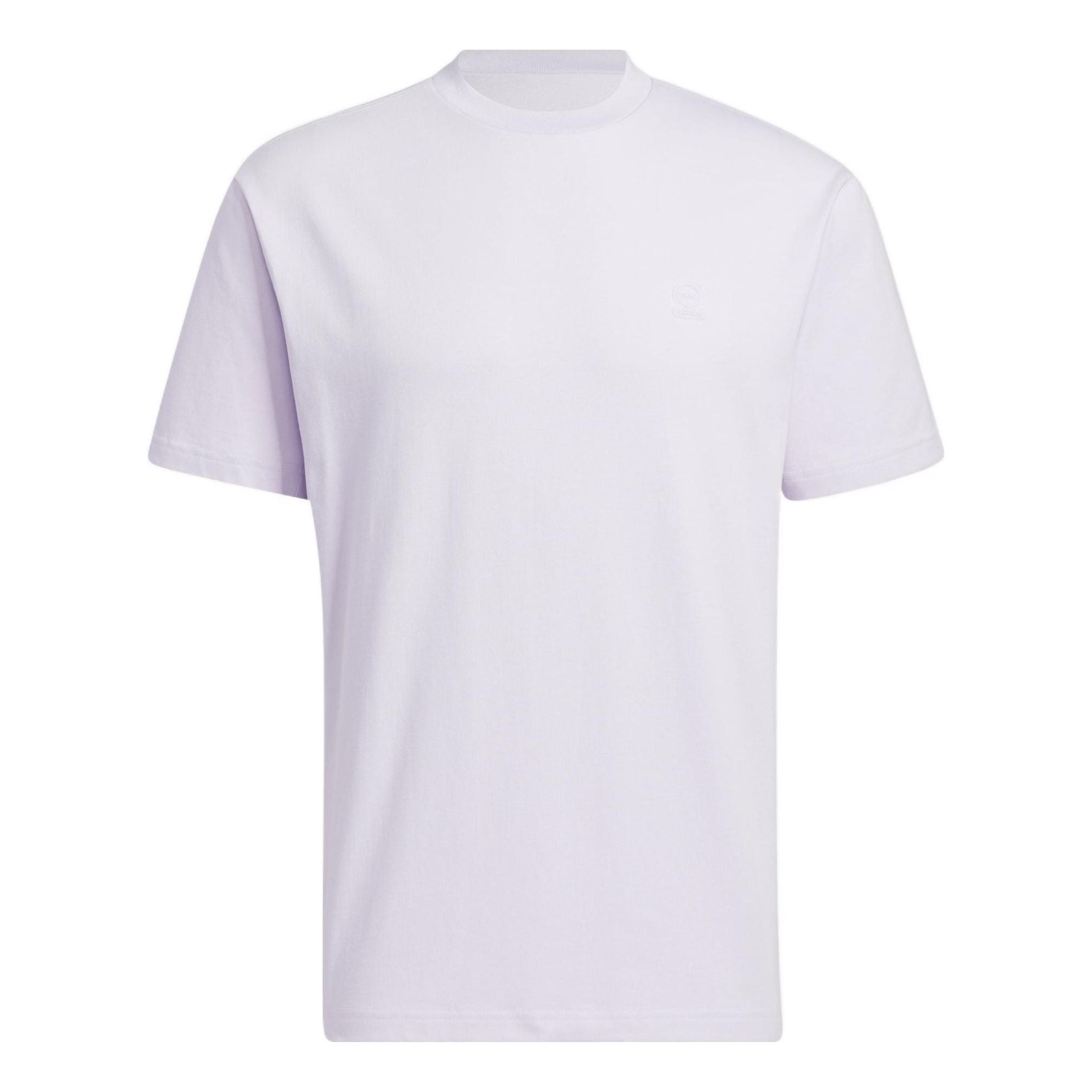 adidas neo Solid Color Round Neck Sports Short Sleeve Light Purple T-Shirt HS6817 - 1