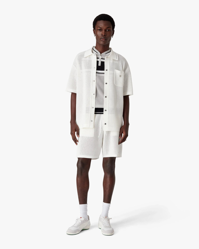 CASABLANCA White Short Sleeve Mesh Shirt | Casablanca Paris outlook