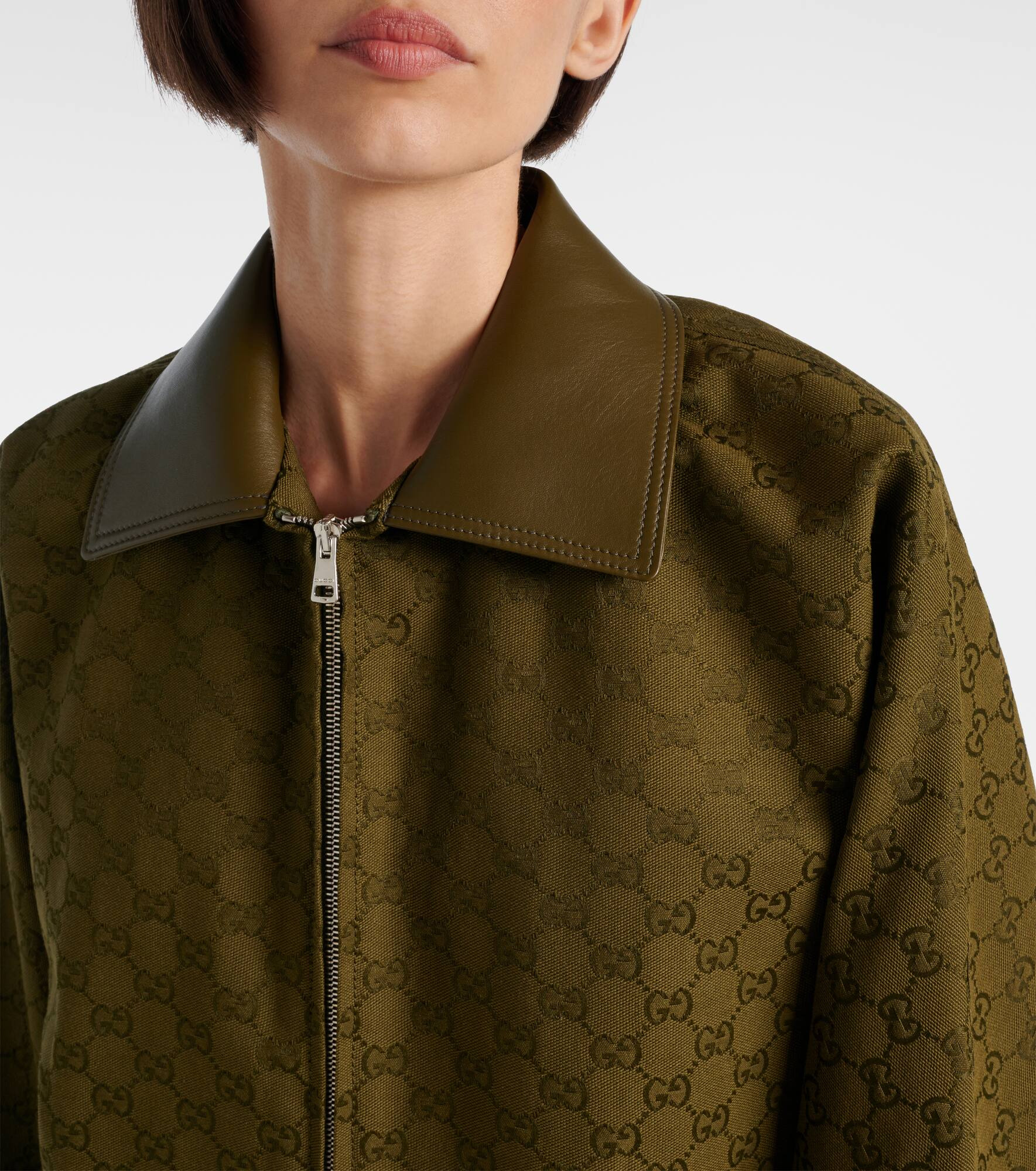 GG Canvas cotton-blend jacket - 4