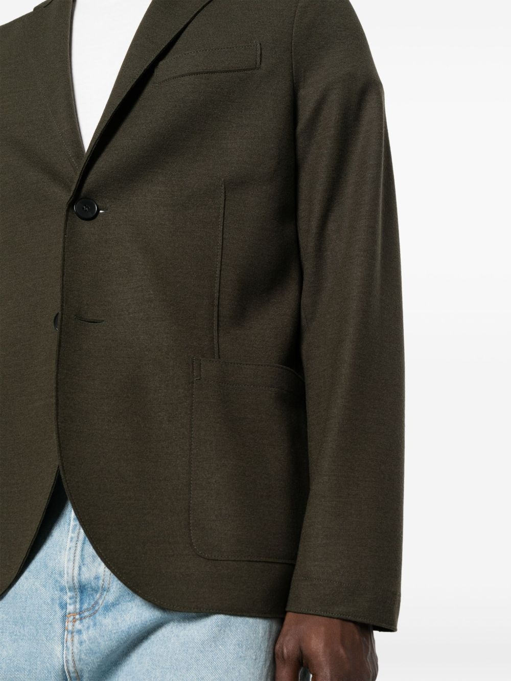single-breasted wool blazer - 5