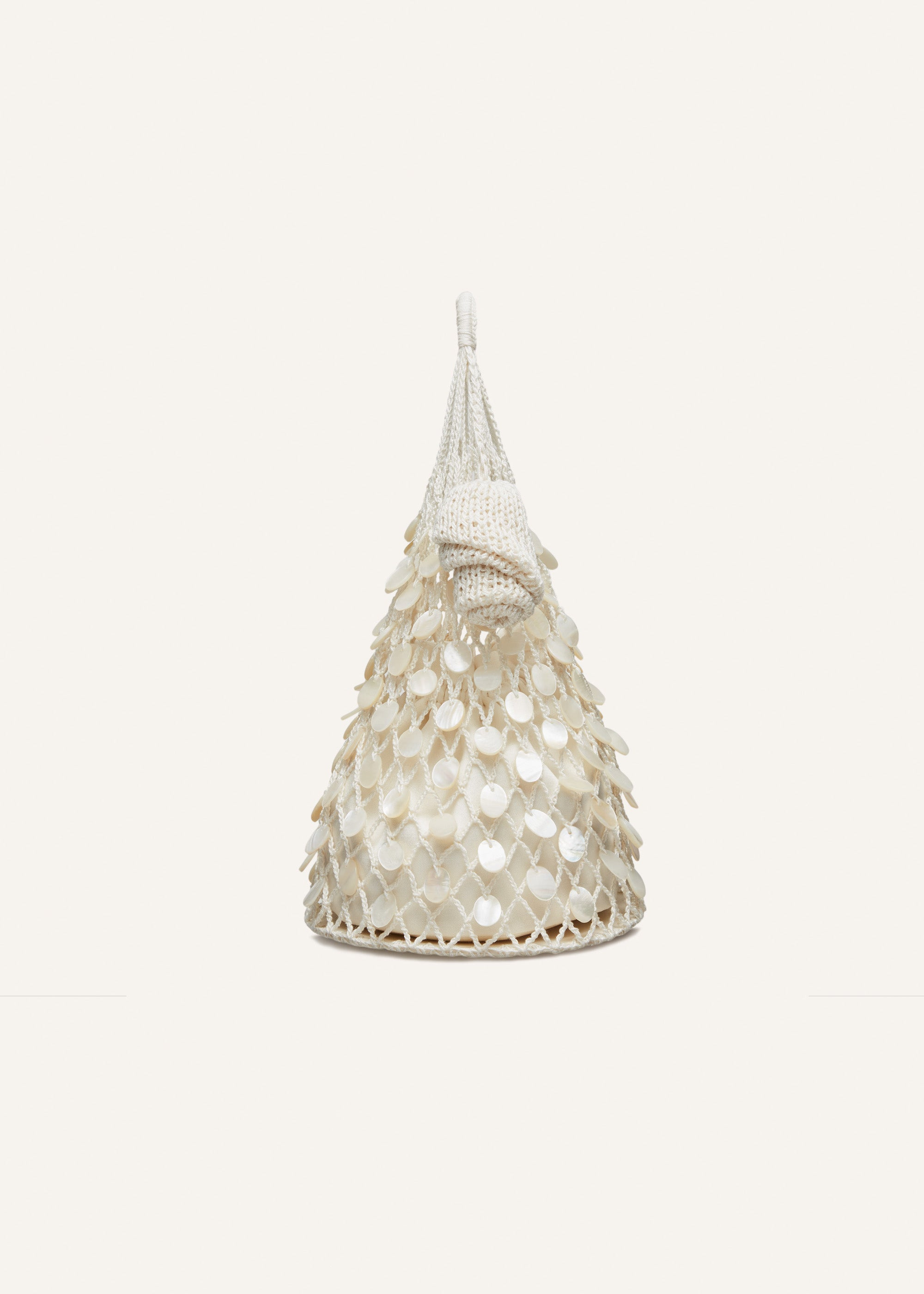 Small Devana bag in cream with mother of pearl embellishment - 1
