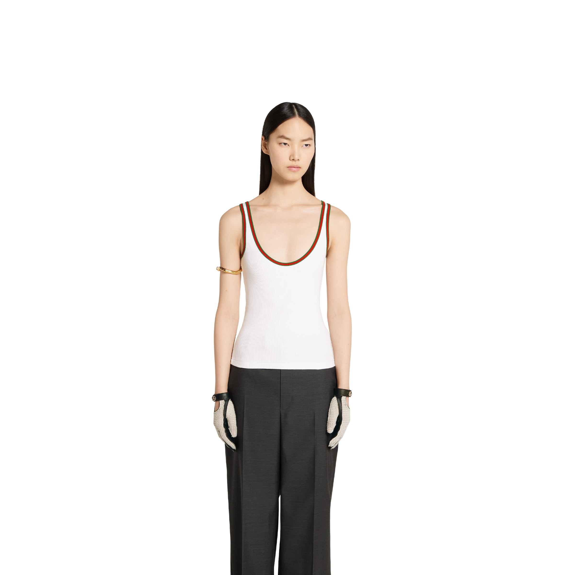 Cotton tank top with Web - 3