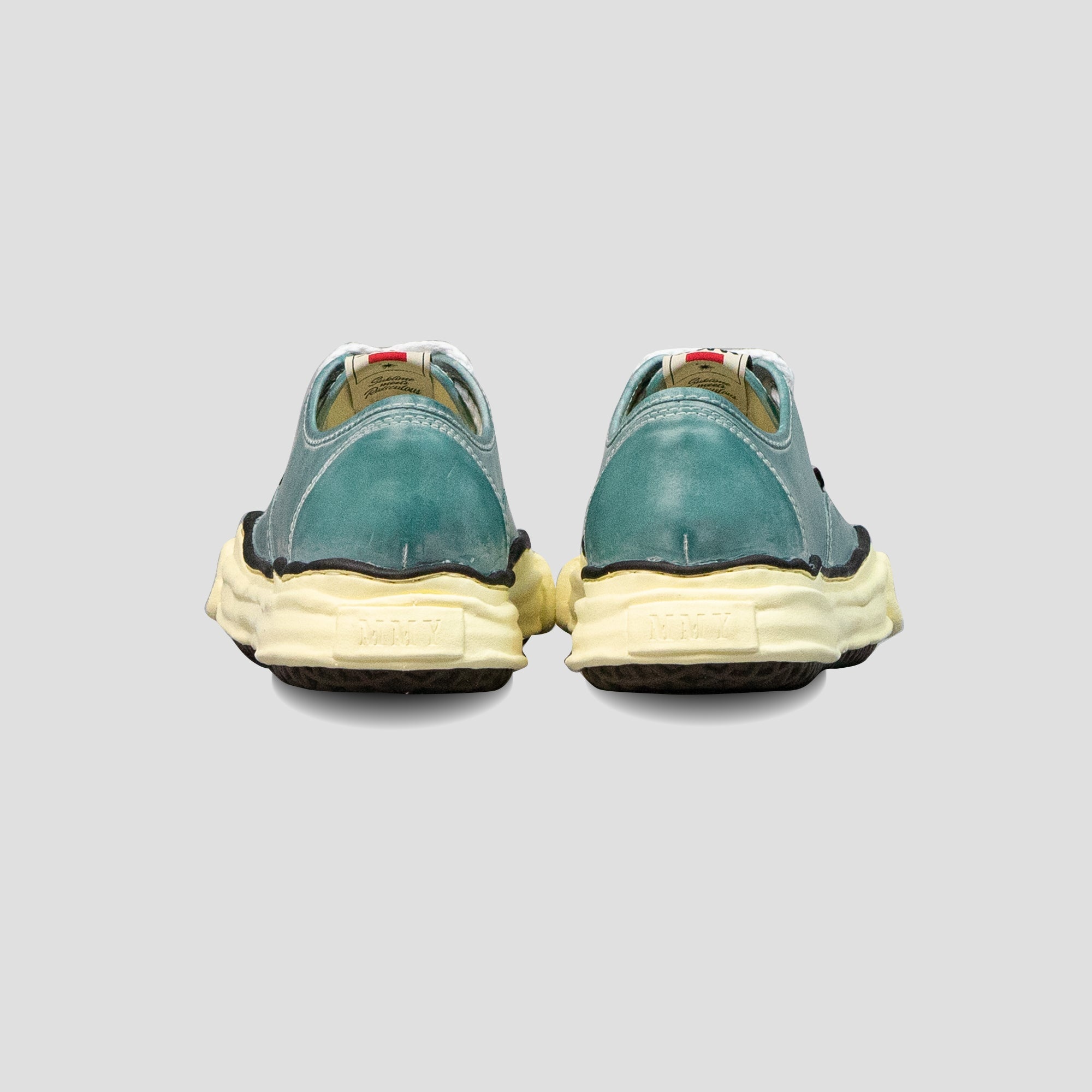 BAKER OG SOLE LOW-TOP PARAFFIN LEATHER SNEAKERS - 4